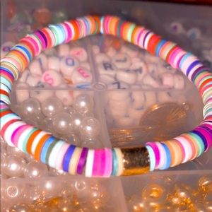 Confetti clay bead bracelet